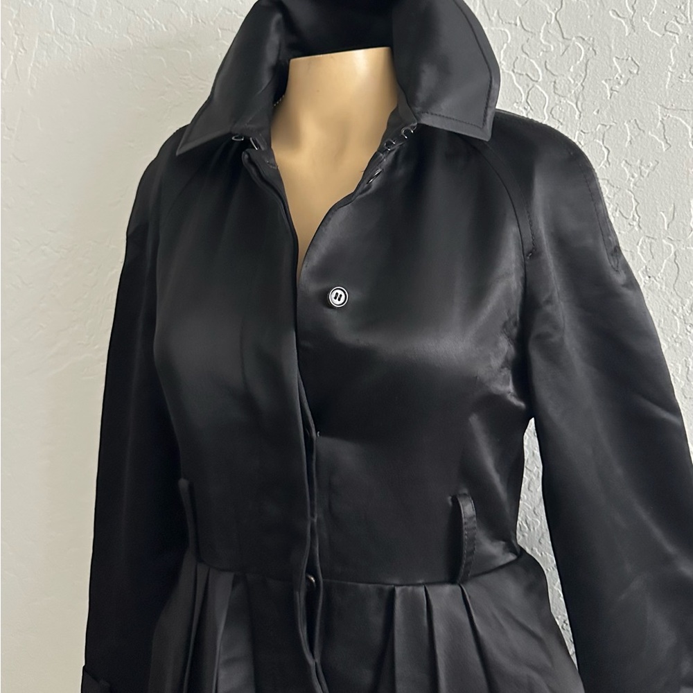 Sofia Kokosalaki Italian Satin Taylored Trench coat - Picture 6 of 14